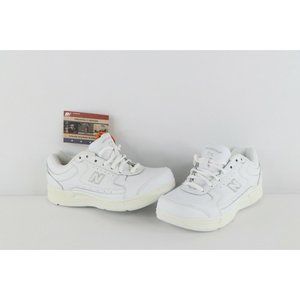 NOS Vintage New Balance 576 Womens 6.5 D Spell Out Leather Mom Shoes White USA